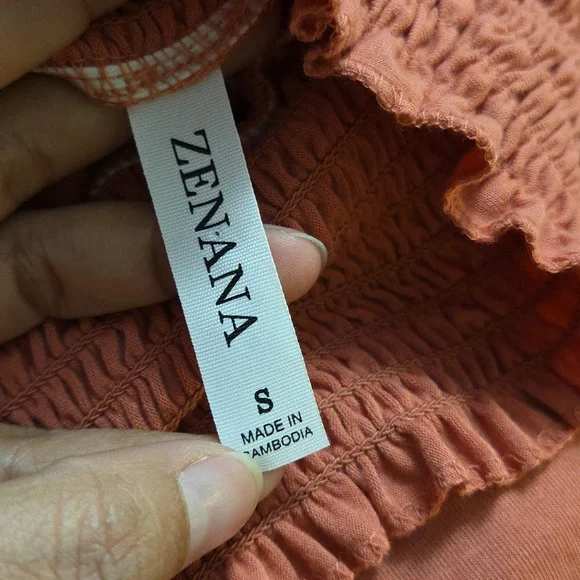 Zenana Coral Smocked Waist Maxi Skirt Stretchy Side Slit Lounge Resort Skirt - Picture 7 of 8